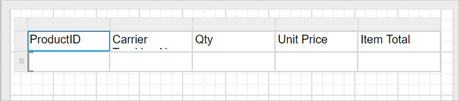 Assign column text output