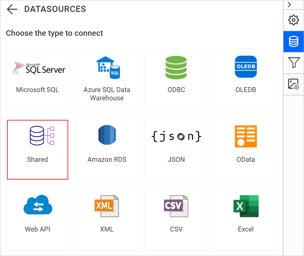 Connection types shared data